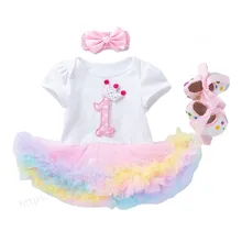 

Baby Christening Baptism Girls Birthday Wedding Party Cute Dress Girls Princess Tutu Dress First Birthday Dresses