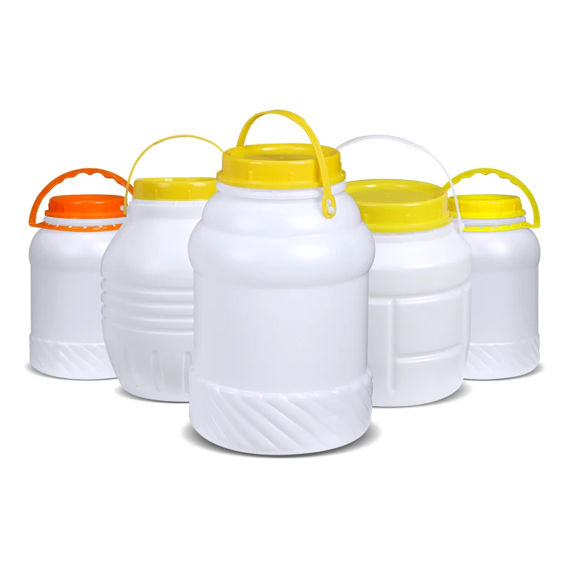 4L, 5L, 10L полупрозрачное пластиковое ведро с ручкой и крышкой еда, вода, злаки контейнер для хранения Домашний кухонный Организатор