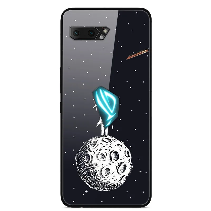 Для Asus ROG Phone II ZS660KL чехол 6,59 ''стеклянная жесткая задняя крышка для ROG Phone 2 ZS660KL чехол для телефона s бампер игровой телефон 2 - Цвет: 13