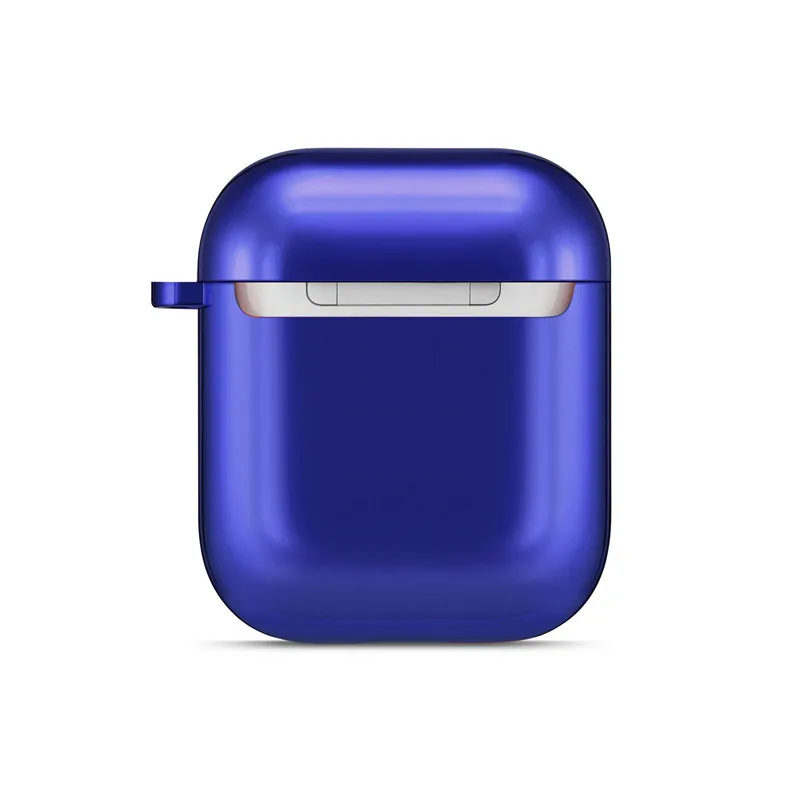 Blue Зарядная коробка металлический наушник чехол для AirPods защитный чехол Аксессуары для кожи для Apple AirPods - Цвет: Blue