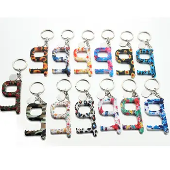 

Acrylic Tassel Pendant No-Touch EDC Door Opener Antimicrobial EDC Safe Door Handle Acrylic Keyring Portable Elevator Tool Tassel