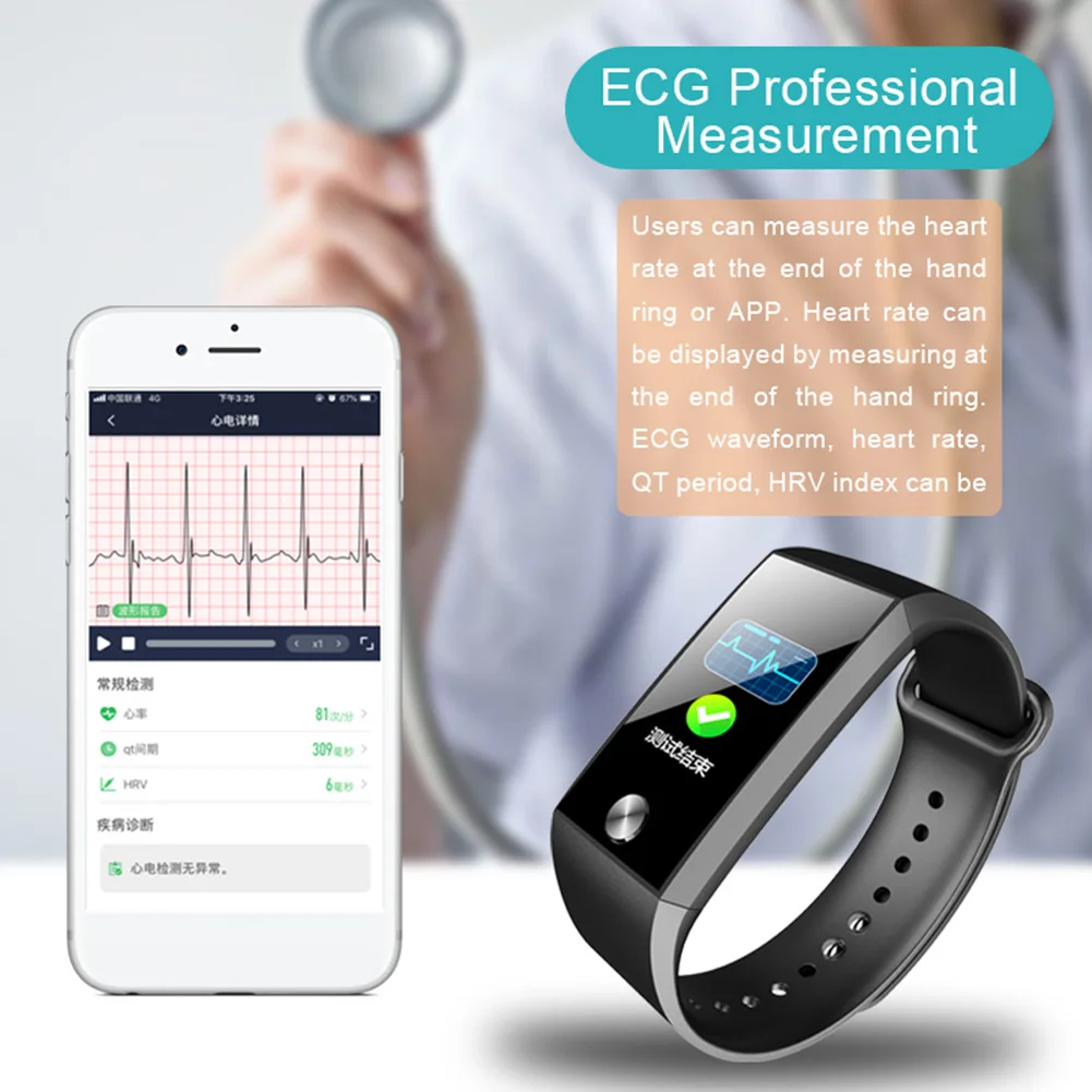 Smart Bracelet  1.14 Inch Sport Heart Rate Monitor Smart Watch Waterproof Blood Pressure Measurement Smartwatch Men Women Gift