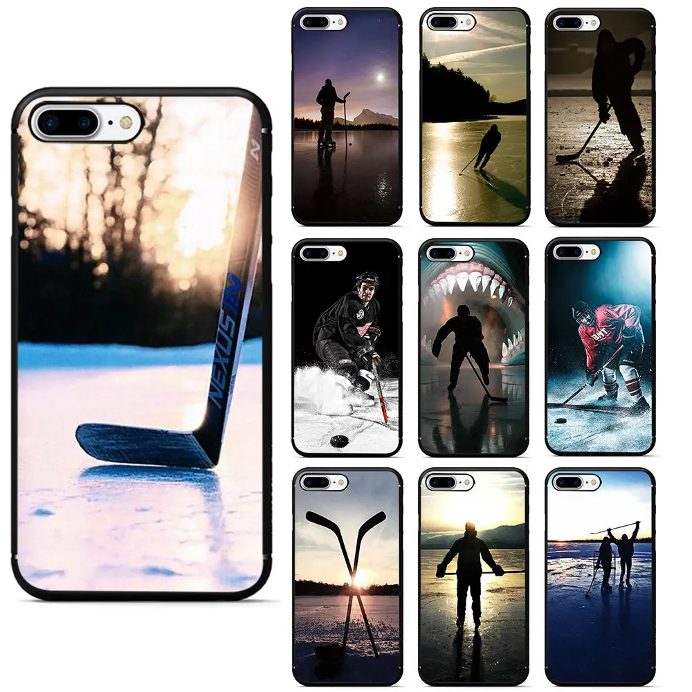 

ICE Hockey T TPU Silicone Phone Case for iPhone 5 5s 6 6s 7 8 Plus 11 Pro X XR XS MAX