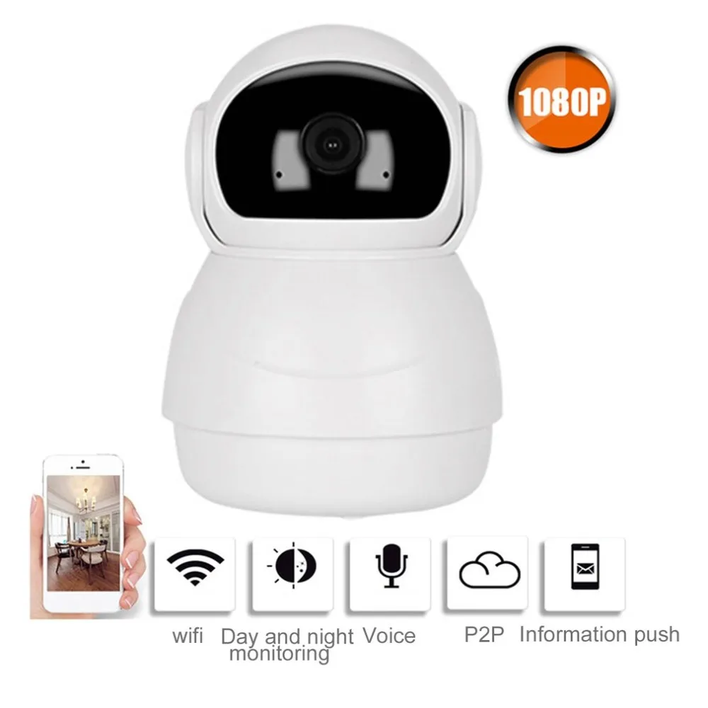 LESHP Беспроводная ip камера Wifi 1 080P домашняя видеонаблюдения 360 градусов Поддержка