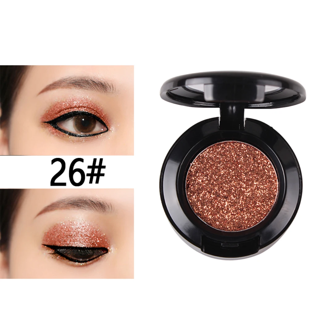 26 MISS ROSE, 27 цветов, блестки, блестящие тени для век, красота, монохромные мерцающие тени для век, палитра, блеск, пигмент, Косметика для макияжа, TSLM2 - Цвет: 26