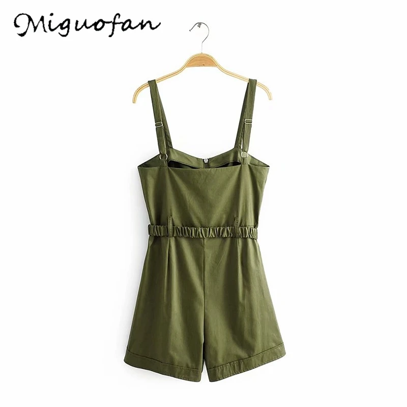 Miguofan blazer jumpsuit women overalls solid belt packets zip Office ladies strapless jumpsuits rompers Female short playsuit Miguofan blazer jumpsuit women overalls solid belt packets zip Office ladies strapless jumpsuits rompers Female short playsuit