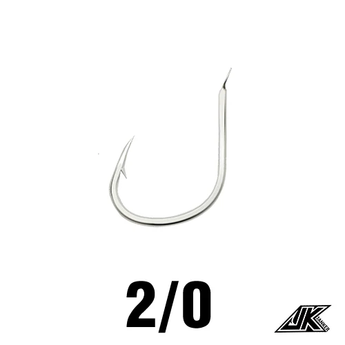 30PCS Pike Jigging Hooks Saltwater Size No.1-2 and 1/0-6/0 Slow Pitch Fishhook Ocean Boat Fishing Accessories Barbed Jig Hook 2 l 0-30pcs