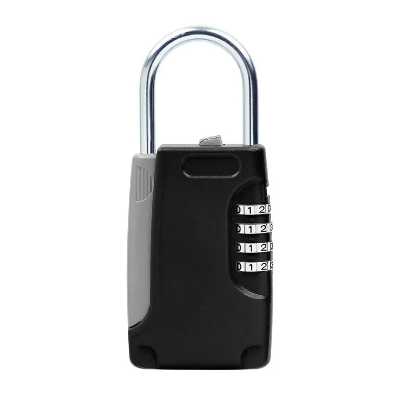 Крюк Тип ключ ящик для хранения с 4 цифр механический замок с паролем из цинкового сплава для туризма Фитнес на открытом воздухе - Цвет: Черный