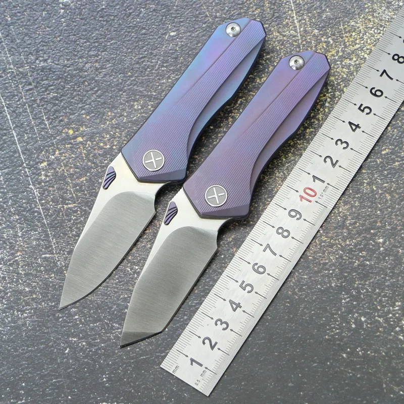 Складной нож лезвие D2 титановая ручка карманный для кемпинга выживания охоты