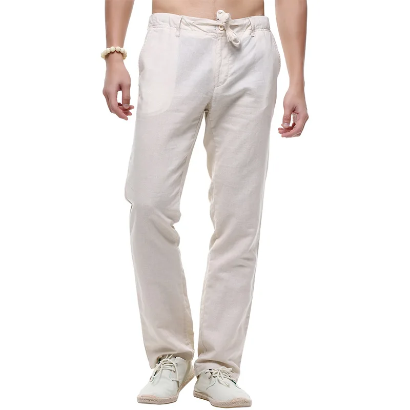Мужские штаны для боевых искусств Kungfu Tai Chi, хлопковые длинные штаны с завязками, мягкая дышащая спортивная одежда в китайском стиле, повседневная одежда