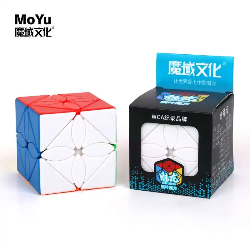 Moyu Meilong 3x3x3 feuilles lierre SQ1 cube magique spécial forme étrange lierre Cube magique vitesse éducatif Cube magique jouets jeu