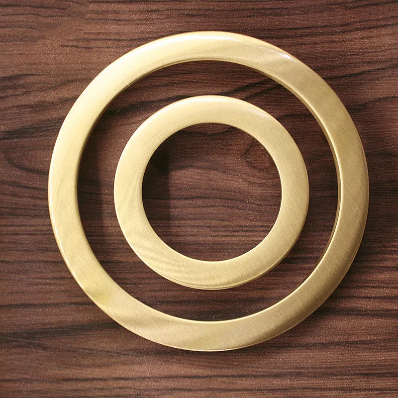 Solid Brass Circle Handles para Móveis, Gabinete