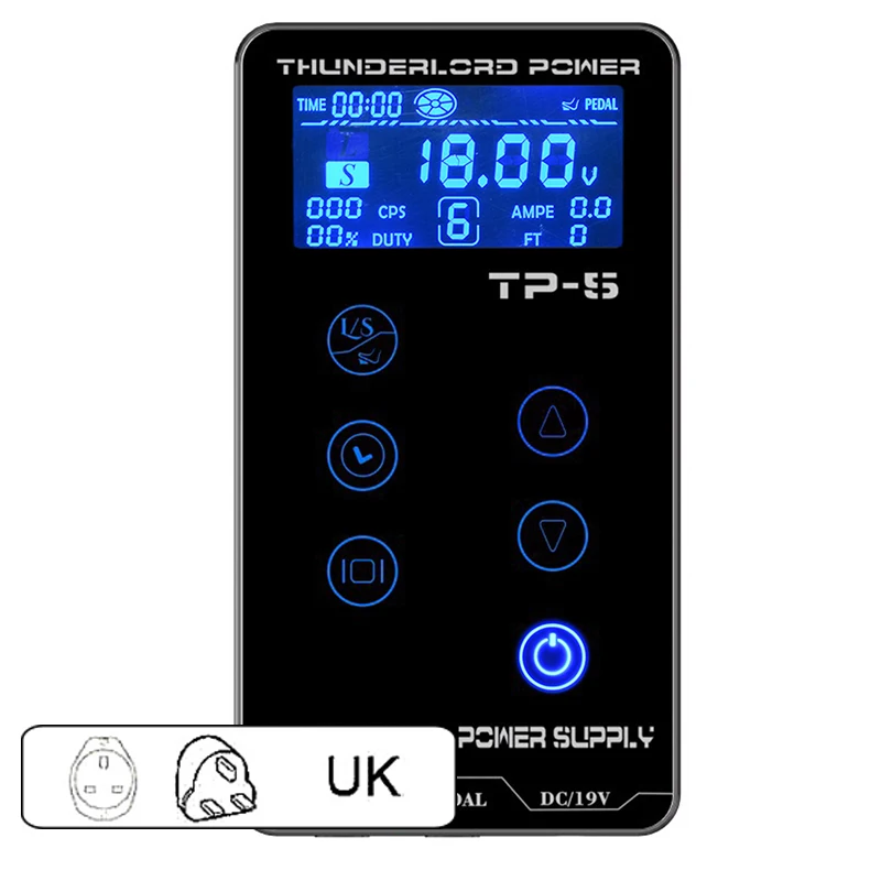 UK Plug Татуировка профессиональный источник питания сенсорный экран TP-5 цифровой Интеллектуальный ЖК-макияж Двойная Татуировка сила ЕС США UU. Uk машина - Цвет: UK Plug