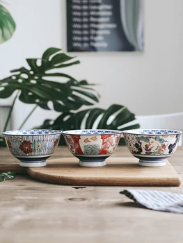 

Japanese cutlery ceramic small rice soup noodle single bowl household creative lovely handpainted porcelain tableware
