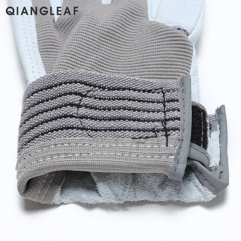 QIANGLEAF Brand Hot Sale D Grade Leather Glove Work Gloves Wear-resistant Safety  Working Gloves Men Mitten Fast Shipping 508