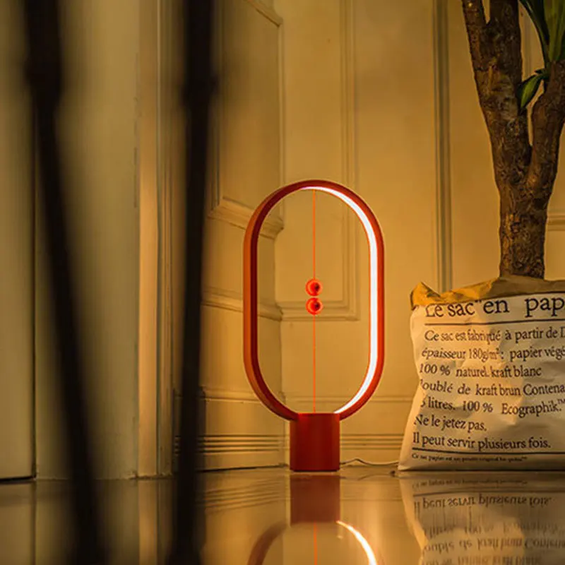 Креативный умный Heng светодиодный балансировочный светильник с питанием от USBPowered Ellipse Магнитный Средний воздушный переключатель ночной Светильник домашний декор настольная лампа детский подарок
