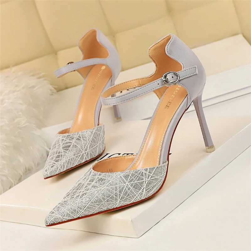 

Wedding Shoes Bride Ladies Heels Mary Jane Shoes Stiletto Glitter Heels Black Pumps Women Shoes Extreme High Heels Sexy Tacones