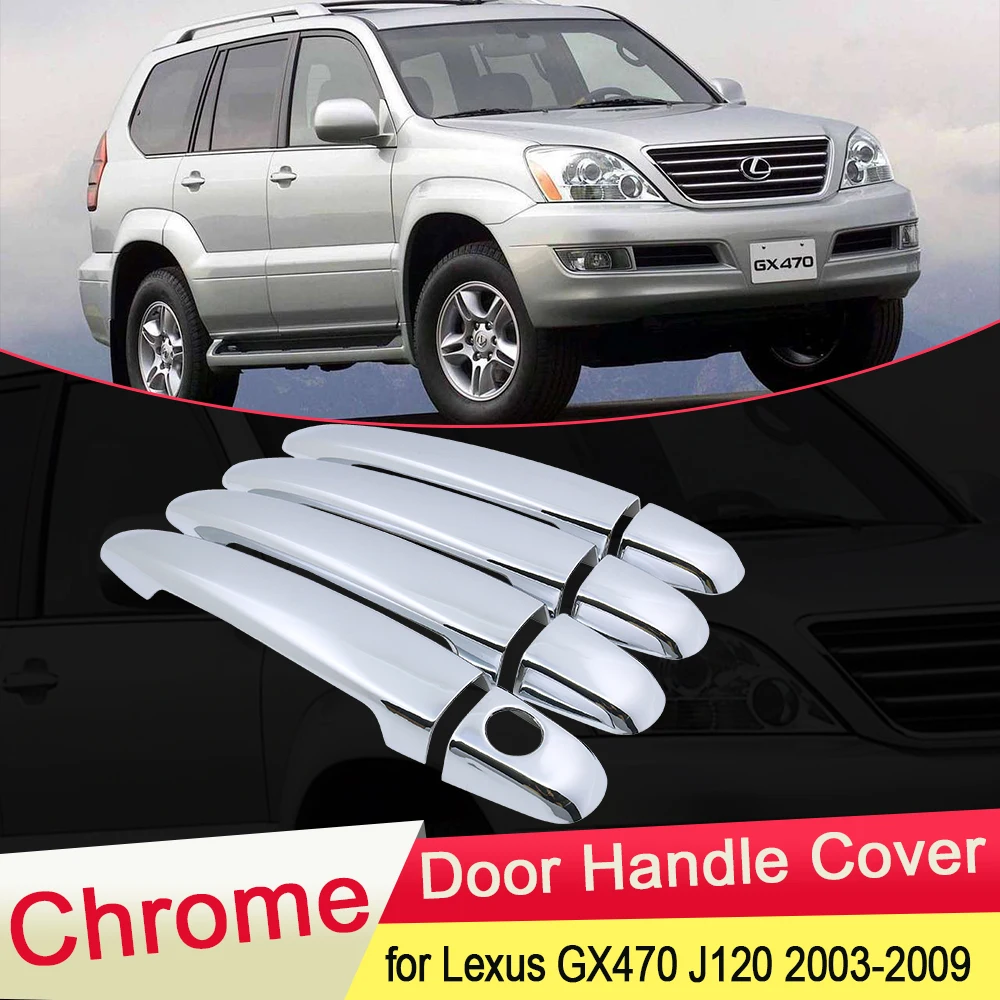 Крышка дверных ручек для Lexus GX470 J120 2003 2004 2005 2006 2007 2008 2009 Luxuriou Chrome комплект обшивки