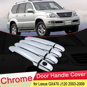 

for Lexus GX470 J120 2003 2004 2005 2006 2007 2008 2009 Luxuriou Chrome Door Handle Cover Catch Trim Set Car Cap Accessories ABS