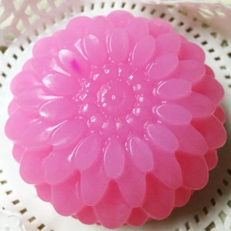 6 круглые отверстия цветок силиконовые формы для мыла Свеча ручной работы торт выпечки Мыло желе формы мороженое глина форма кухонные инструменты