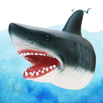 

Shark Hand Puppet Gloves Story Animal Figure Vividly Realistic Kids Toys Model Children Gifts Role Play Party