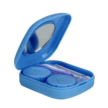 

1set Contact Lens Container Square Contact Lens Case with Mirror Women Cosmetic Colored Contact Lenses Box Eyewear #YL10