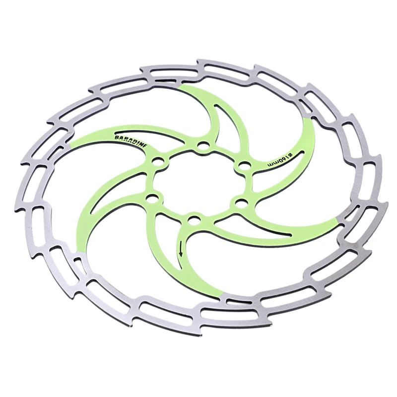 BARADINE BD-05D mountain bicycle disc brake parts 180MM disc Bicycle Accessories, Green 180mm