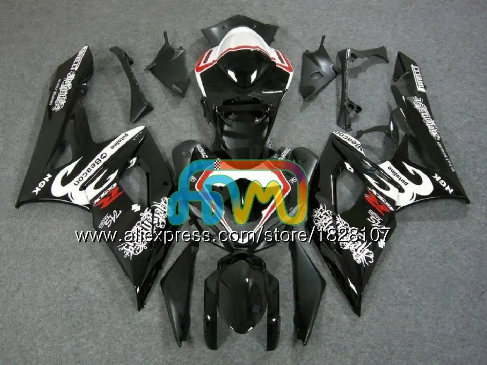 Майка средства ухода за кожей для SUZUKI GSXR1000 K5 GSXR-1000 Белый Черный GSX R1000 98BS. 70 GSX-R1000 GSXR 1000 CC 1000CC 05 06 2005 2006 обтекатель - Цвет: No. 9