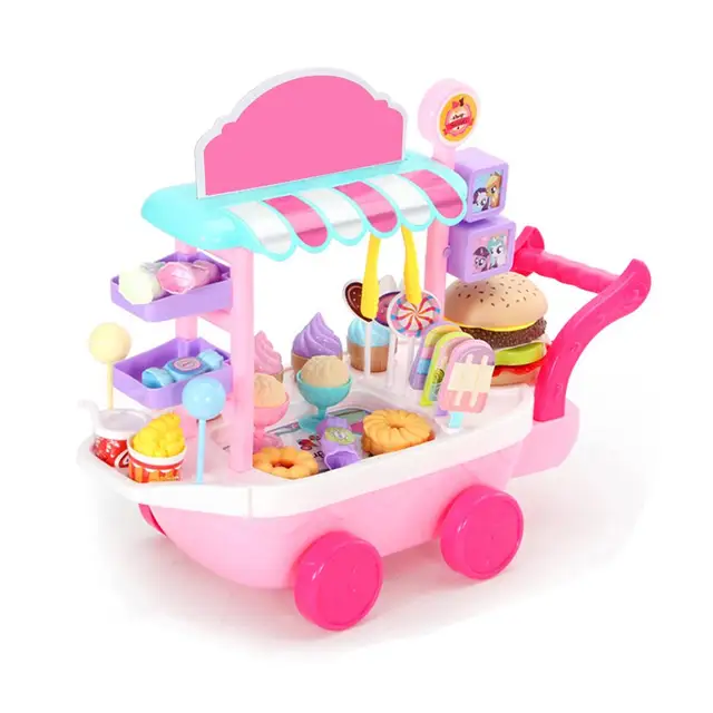 US $18.85 36pcs Mini Ice Cream Candy Trolley House Play Educational Toy Super Funny Mini Ice Cream Car Toys K
