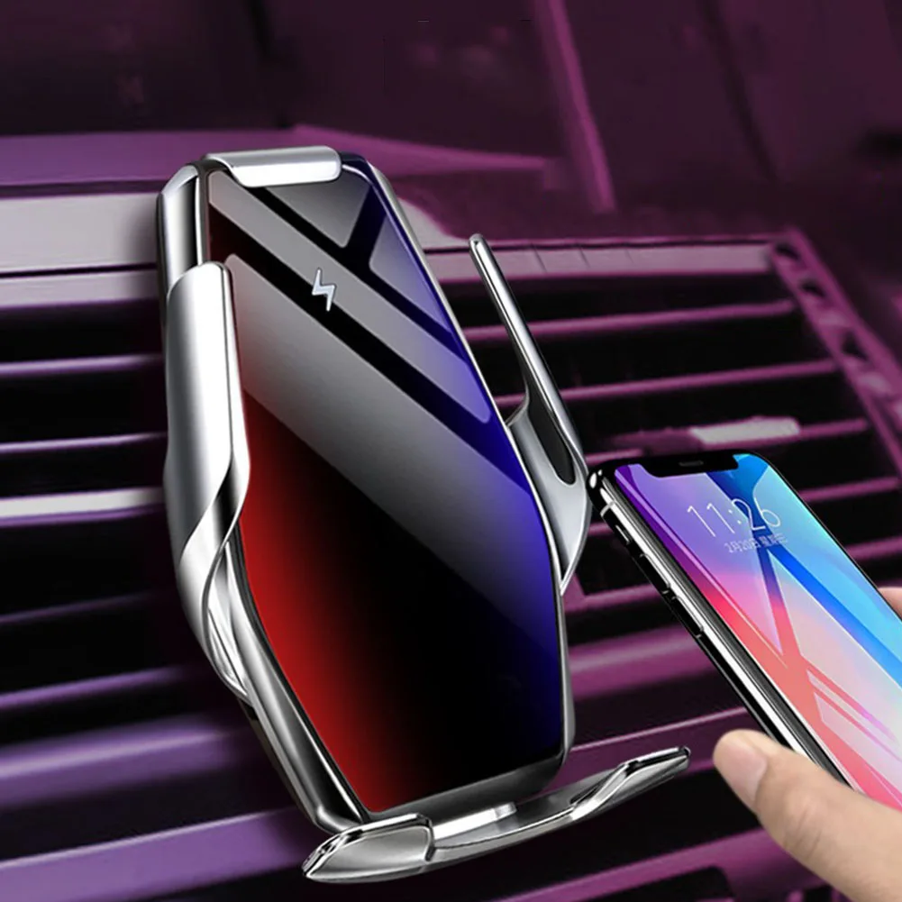 Инфракрасный датчик автомобильное беспроводное зарядное устройство для iPhone 11 Pro XS MAX XR X 8 автоматический зажим 10 Вт Быстрая зарядка держатель телефона для samsung