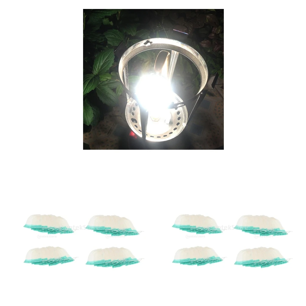 80 Pieces Outdoor Hiking Gas Lamp Mantles Non-radiative Net Mesh Cover