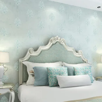 

Jane Ou Small Wool Nonwoven Fabric Living Room TV Background Wall Wallpaper Bedroom European Wallpaper Photo Wallpaper