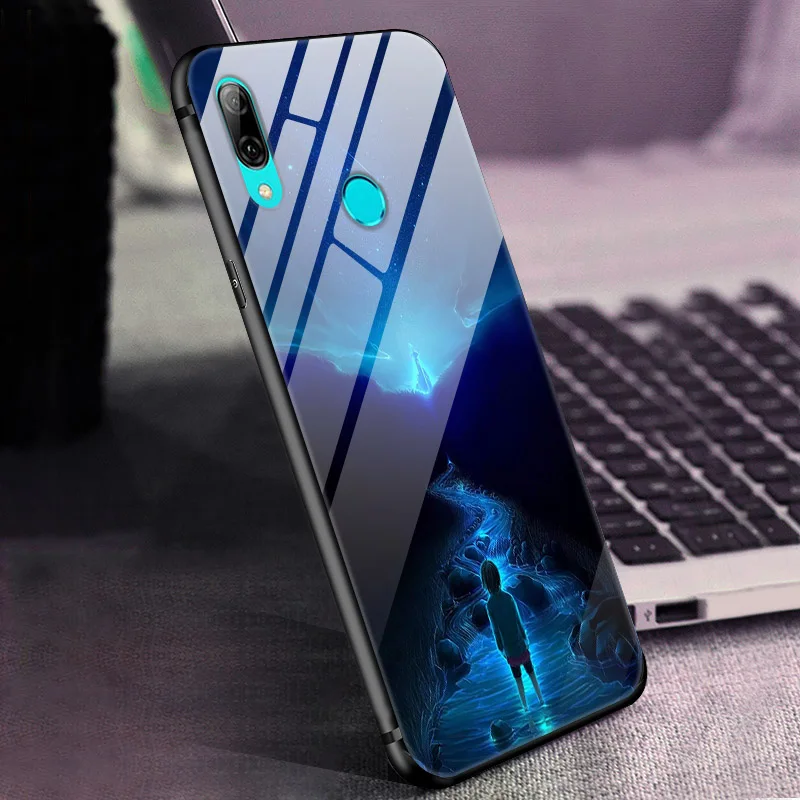 Для huawei P Smart Z чехол из закаленного стекла Космический крышка Чехол для телефона P Smart Z чехол с рамкой из термополиуретана для huawei PSmart Z STK-LX1 бампер