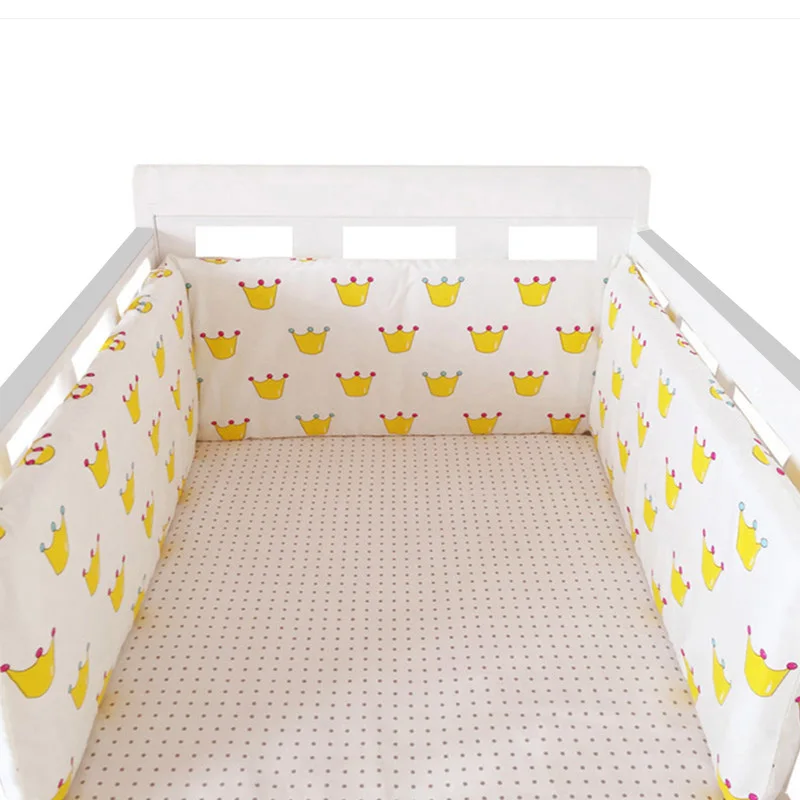 1 шт. детская кроватка бампер из хлопка в кроватку для новорожденных хлопок льняная кроватка бампер детская кровать протектор серый Принт звезды детское постельное белье - Цвет: NO8