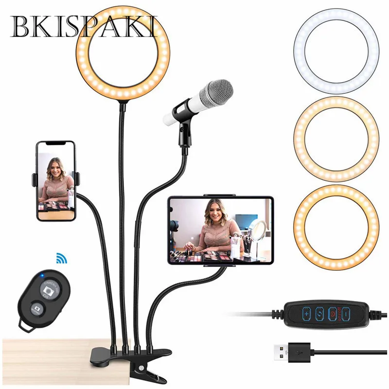 Selfie Ring Light with Cell Phone Holder Stand (1)_副本