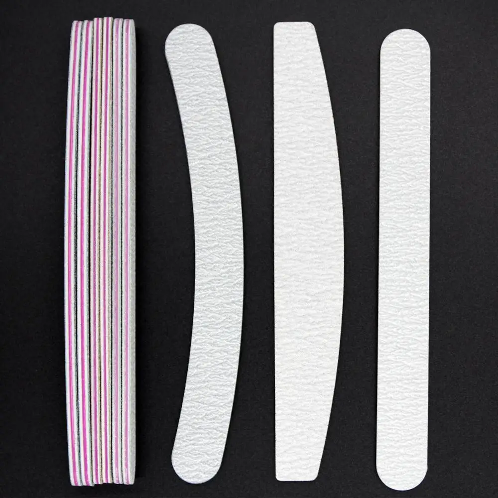 

5 pcs/lot Sandpaper Nail File Lime 100/180 Double Side Sanding Buffer Block Set Grey Nail Files For UV Gel Polish Manicure Tool.