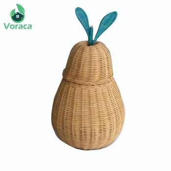 

Woven Storage Basket Willow Rattan Storage Rattan Basket Environmental Protection for Clothes Home Organizer Toy Decoration