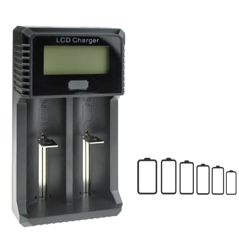 Двойной сольц Smart Led Дисплей Батарея Зарядное устройство с защитой от короткого замыкания в 32650 26650 18650 17670 16340(Cr123A) Aa, Aaa, C, Sc
