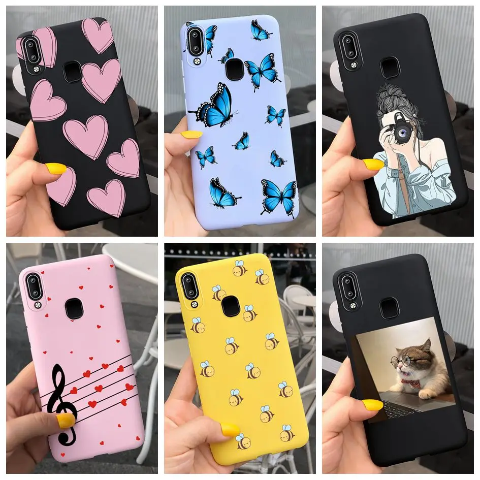 For Cover Vivo Y91C Cases 6.22" Soft Silicone Cartoon Painted TPU Phone Back Fundas Y90 Y91 C VIVOY91C 2020 1820 Bumper | Мобильные