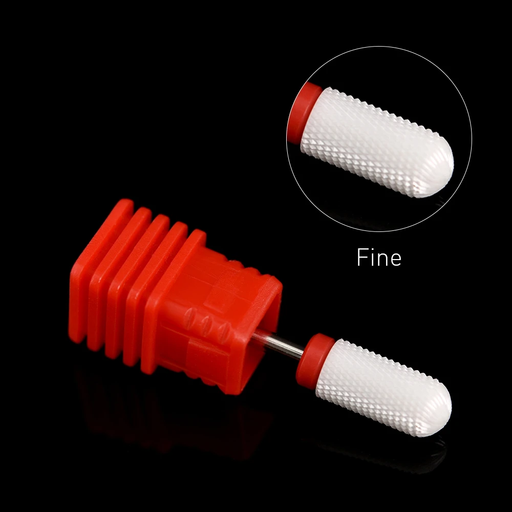 SIZE F Kads цилиндр Décoration d'ongles Бурильные долото Польский Инструмент Керамические точильный камень, установленный голову Электрический Маникюр Cutter Пилочки для ногтей - Цвет: SIZE F