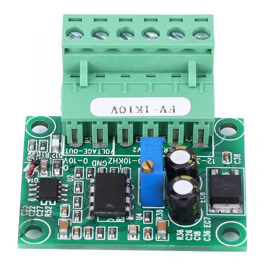 

FV-1KHz10V Frequency Voltage Converter Module 0~1Khz to 0~10V Digital to Analog Signal Module Frequency to Voltage Converter