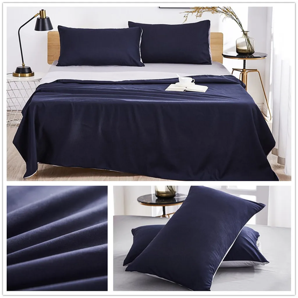 

comforter bedding sets us king Bedding Simple Solid Color Double-sided Version Of The Three-piece Sanding #C