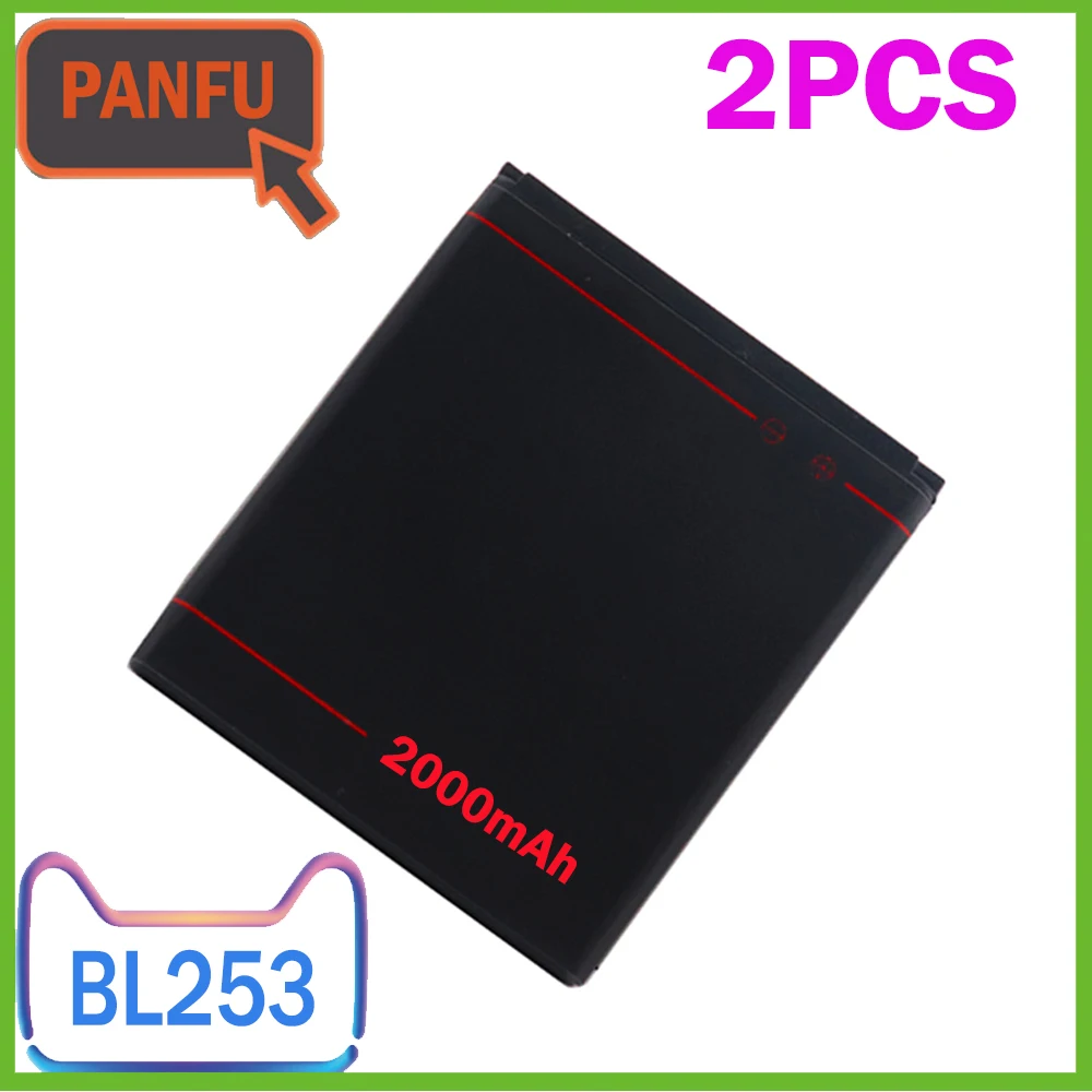 2 шт. Высокая емкость 2050 мАч BL253 батарея для Lenovo A2010 Bateria A 2010 / BL 253 BL-253 A1000 A1000m 1000