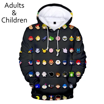 

Full print 3D Super Smash Bros. Ultimate Hoodies Men Women Sweatshirts Kids Pullovers Autumn Casual 3D boys girls black Hooded