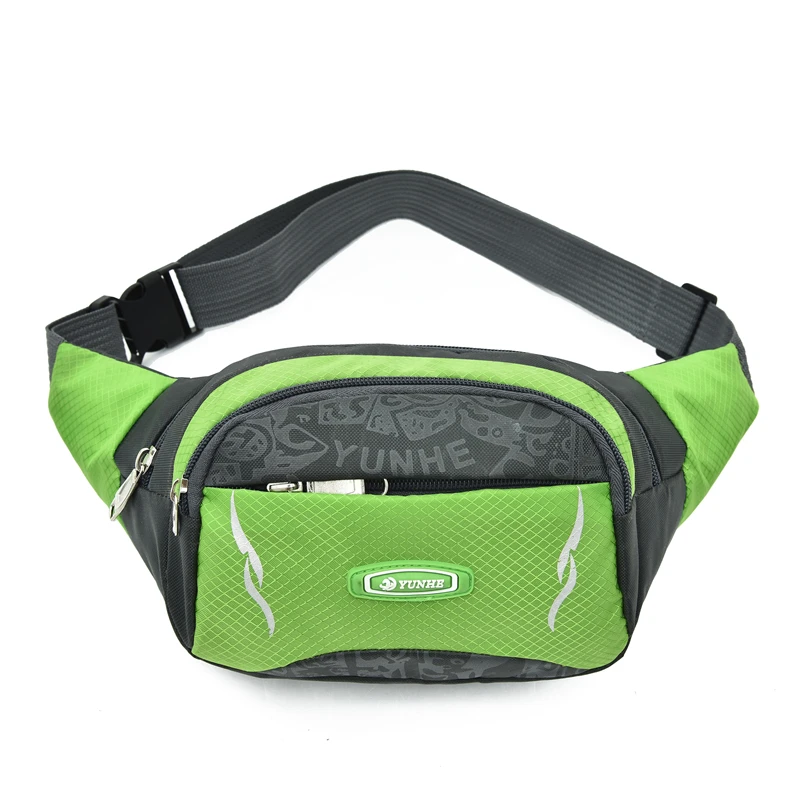 Мужская и женская спортивная поясная сумка унисекс, нагрудная сумка, спортивная поясная сумка для езды на велосипеде, дорожная сумка, поясная сумка - Цвет: Зеленый