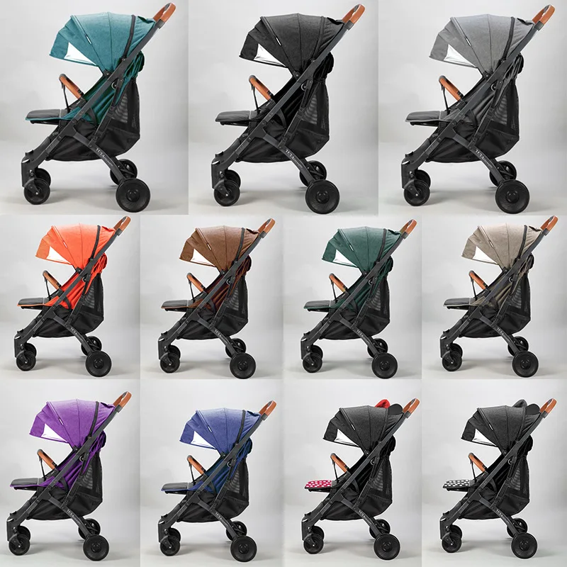 

Lightweight stroller portable stroller one-button folding can sit reclining baby four-wheeled trolley