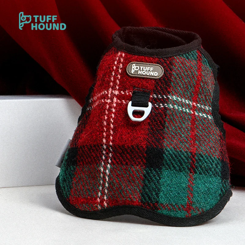 TUFF HOUND жгут для домашних животных зимой Харрис Твид шерсть фланелевый жилет быстросъемный питомец Рождество Собака Теплая осенняя/зимняя одежда