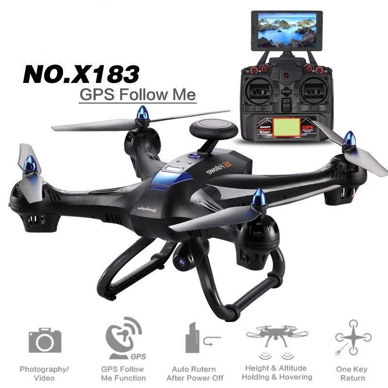 

RC Quadcopter GPS Drone Display Screen FPV 2MP WiFi Camera RC Helicopter GPS Follow Me WIFI FPV Dron Quadrocopter Aircraft TOY