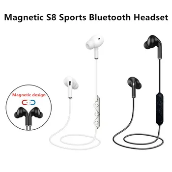 

S8 Sport In-Ear Neckband Wireless Headphone Bluetooth Earphone With Mic Stereo Earbuds Business Headset For Phone Xiaomi Huawei