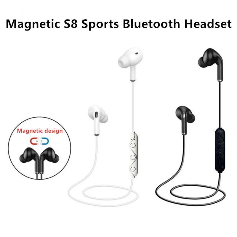 S8 спортивные наушники-вкладыши с шейным ободом беспроводные наушники Bluetooth